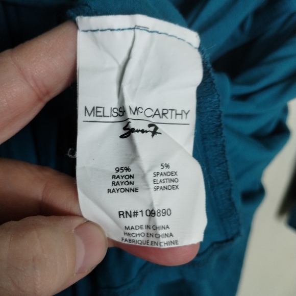 Melissa McCarthy Seven7 Teal Long Sleeve Wrap Top Women's Plus Size 2X - Picture 5 of 6